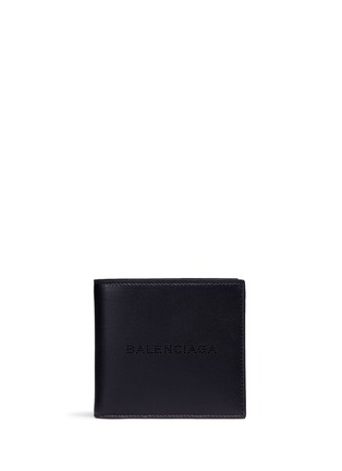 Main View - Click To Enlarge - BALENCIAGA - Perforated logo lambskin leather bifold wallet