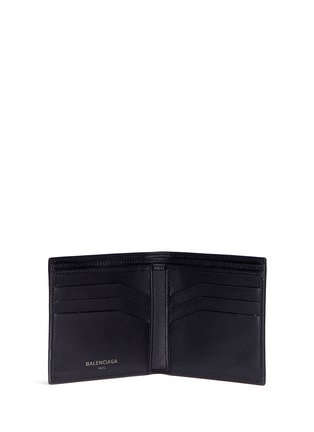 Figure View - Click To Enlarge - BALENCIAGA - Perforated logo lambskin leather bifold wallet