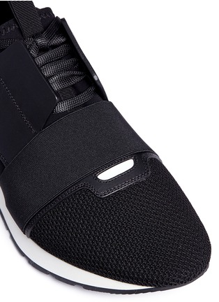 Detail View - Click To Enlarge - BALENCIAGA - 'Race Runners' leather neoprene sneakers