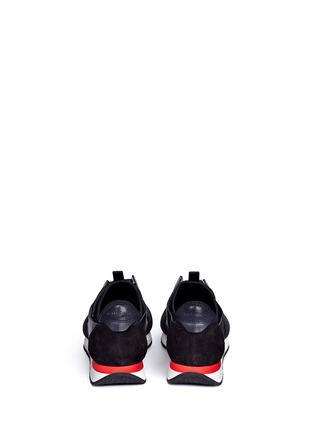 Back View - Click To Enlarge - BALENCIAGA - 'Race Runners' leather neoprene sneakers