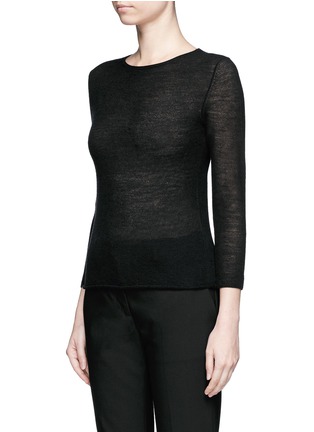 Front View - Click To Enlarge - HELMUT LANG - 'Slim Tee' cashmere knit sweater