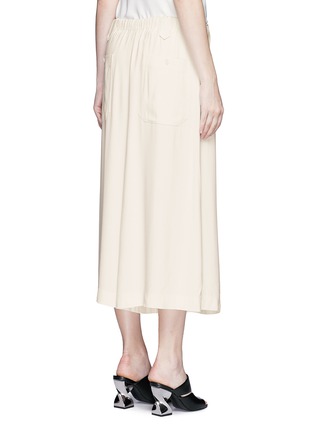 Back View - Click To Enlarge - HELMUT LANG - Elastic waist crepe culottes