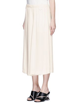 Front View - Click To Enlarge - HELMUT LANG - Elastic waist crepe culottes