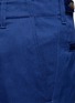 Detail View - Click To Enlarge - GUCCI - Contrast trim rolled cuff cotton chinos