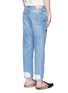 Back View - Click To Enlarge - GUCCI - Butterfly embroidery cropped cotton jeans