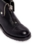 Detail View - Click To Enlarge - ALEXANDER MCQUEEN - Skull zip grainy leather boots