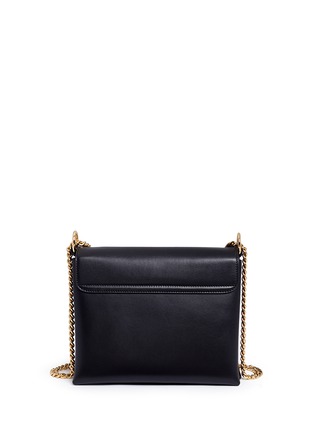Detail View - Click To Enlarge - ALEXANDER MCQUEEN - Twin skull leather chain satchel