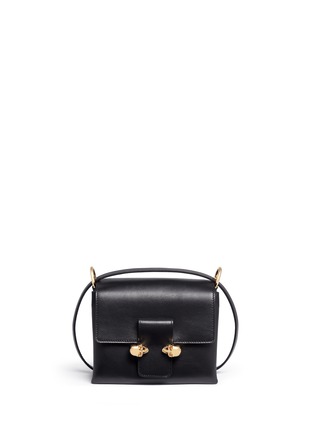 Main View - Click To Enlarge - ALEXANDER MCQUEEN - Twin skull leather satchel