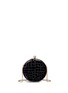Detail View - Click To Enlarge - ALEXANDER MCQUEEN - Skull croc embossed patent leather round clutch