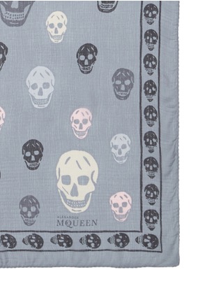 Detail View - Click To Enlarge - ALEXANDER MCQUEEN - Classic skull print silk chiffon scarf