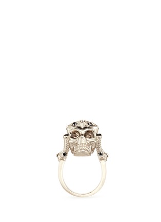 Main View - Click To Enlarge - ALEXANDER MCQUEEN - Star dust royal skull ring