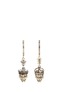 Main View - Click To Enlarge - ALEXANDER MCQUEEN - 'Kings & Queens' Swarovski crystal skull earrings