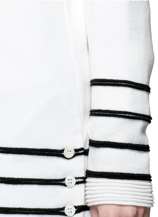 Detail View - Click To Enlarge - THOM BROWNE  - Ottoman stripe wool cardigan