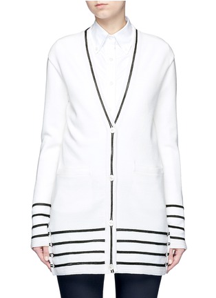Main View - Click To Enlarge - THOM BROWNE  - Ottoman stripe wool cardigan