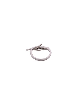 Figure View - Click To Enlarge - CRISTINAORTIZ - Diamond rhodium plated 9k white gold wing ring