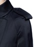 Detail View - Click To Enlarge - VICTORIA BECKHAM - Gabardine drape fluid trench coat