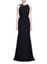 Main View - Click To Enlarge - VICTORIA BECKHAM - Guipure lace back double crepe gown