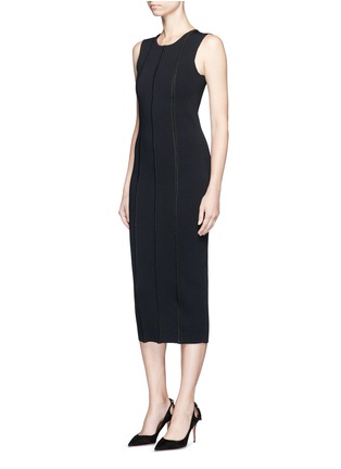 Figure View - Click To Enlarge - VICTORIA BECKHAM - 'Elite' piped trim knit dress