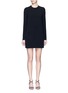 Main View - Click To Enlarge - VICTORIA BECKHAM - Geometric floral lace back long sleeve dress