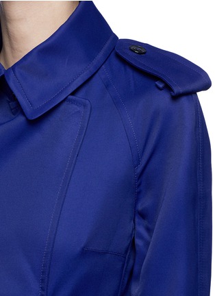 Detail View - Click To Enlarge - VICTORIA BECKHAM - Gabardine drape fluid trench coat