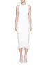 Main View - Click To Enlarge - VICTORIA BECKHAM - Racer front pleated hem crepe maxi dress