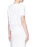 Back View - Click To Enlarge - VICTORIA BECKHAM - Cable knit trim short sleeve top