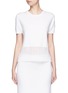 Main View - Click To Enlarge - VICTORIA BECKHAM - Cable knit trim short sleeve top