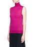 Front View - Click To Enlarge - VICTORIA BECKHAM - Turtleneck wool knit sleeveless top