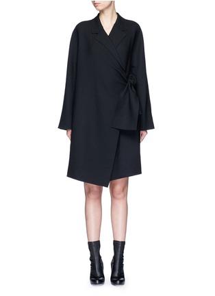 Main View - Click To Enlarge - VICTORIA, VICTORIA BECKHAM - Tie front twill coat