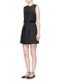 Figure View - Click To Enlarge - VICTORIA, VICTORIA BECKHAM - Paperbag waist embroidered gauze dress