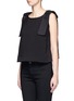 Front View - Click To Enlarge - VICTORIA, VICTORIA BECKHAM - Bow shoulder jersey tank top