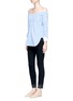 Figure View - Click To Enlarge - VICTORIA, VICTORIA BECKHAM - 'Ankle Slim' dipped fade hem jeans
