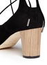 Detail View - Click To Enlarge - JIMMY CHOO - 'Vernie' wood effect heel suede sandals