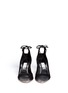 Front View - Click To Enlarge - JIMMY CHOO - 'Vernie' wood effect heel suede sandals