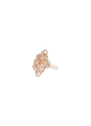 Figure View - Click To Enlarge - LC COLLECTION JEWELLERY - Diamond 18k gold scalloped framework ring