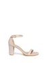 Main View - Click To Enlarge - STUART WEITZMAN - Nearly Nude' block heel leather sandals