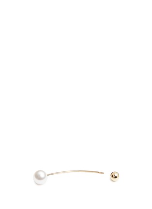 Detail View - Click To Enlarge - SOPHIE BILLE BRAHE - Elipse' pearl 14k gold single earring