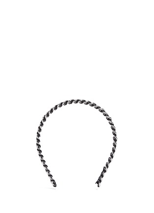 Main View - Click To Enlarge - YUNOTME - 'Emma' chain and woven leather headband