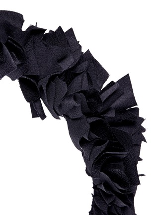 Detail View - Click To Enlarge - YUNOTME - 'Flock' ruffle silk headband