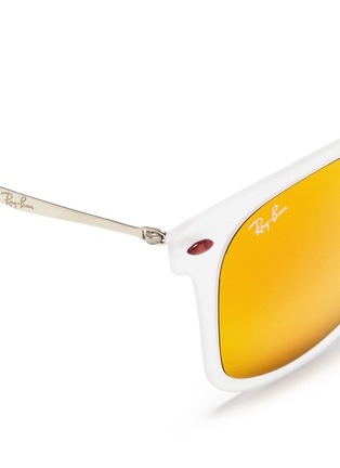 Detail View - Click To Enlarge - RAY-BAN - 'Wayfarer Lightray' translucent acetate mirror sunglasses