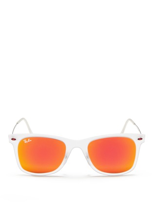 Main View - Click To Enlarge - RAY-BAN - 'Wayfarer Lightray' translucent acetate mirror sunglasses