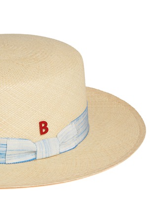 Detail View - Click To Enlarge - MY BOB - Streak band straw boater hat
