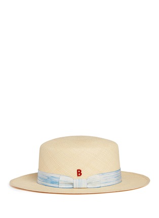 Figure View - Click To Enlarge - MY BOB - Streak band straw boater hat