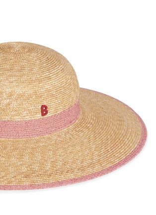Detail View - Click To Enlarge - MY BOB - Paper trim wide brim straw capeline hat