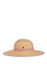 Figure View - Click To Enlarge - MY BOB - Paper trim wide brim straw capeline hat