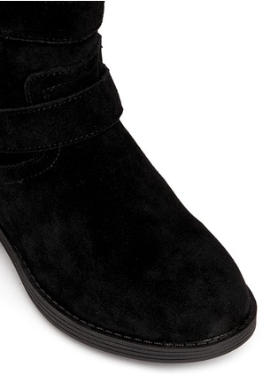Detail View - Click To Enlarge - SAM EDELMAN - 'Troy' buckle strap suede junior boots