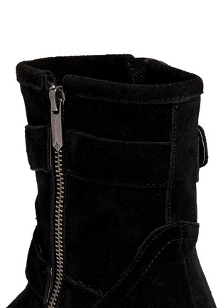 Detail View - Click To Enlarge - SAM EDELMAN - 'Troy' buckle strap suede junior boots