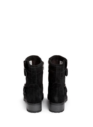 Back View - Click To Enlarge - SAM EDELMAN - 'Troy' buckle strap suede junior boots