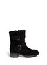 Main View - Click To Enlarge - SAM EDELMAN - 'Troy' buckle strap suede junior boots