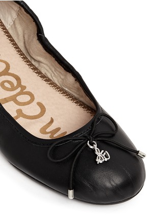 Detail View - Click To Enlarge - SAM EDELMAN - 'Felicia' leather junior ballet flats